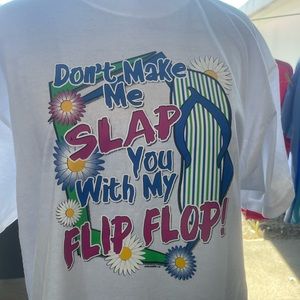 Women’s size large don’t make me slap you with my flip tee shirt size large $10